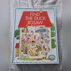 Vintage 1994 Usborne Find the Duck Jigsaw Puzzle